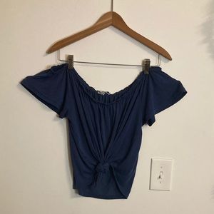 Blue crop top